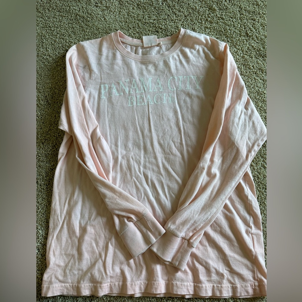 Light pink Panama City Beach long sleeve tshirt